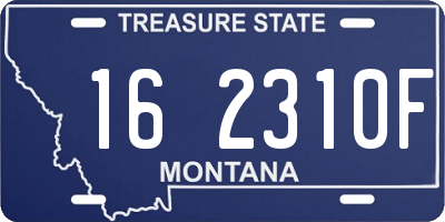 MT license plate 162310F