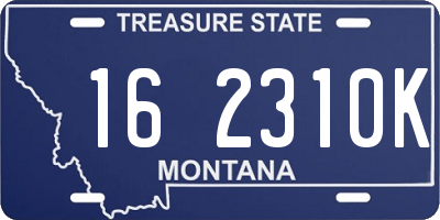 MT license plate 162310K