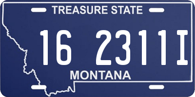 MT license plate 162311I