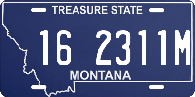 MT license plate 162311M
