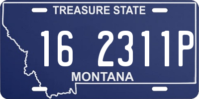 MT license plate 162311P
