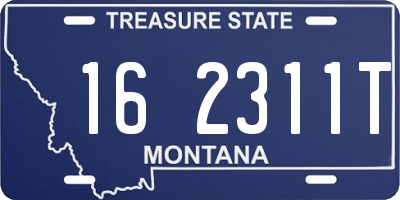 MT license plate 162311T