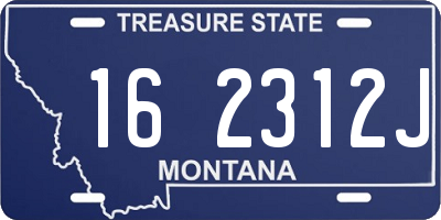 MT license plate 162312J