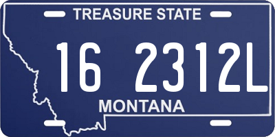 MT license plate 162312L