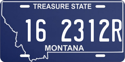 MT license plate 162312R