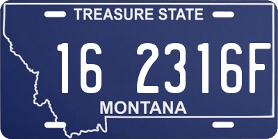 MT license plate 162316F