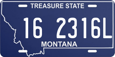 MT license plate 162316L