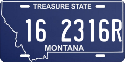 MT license plate 162316R
