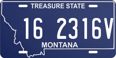 MT license plate 162316V