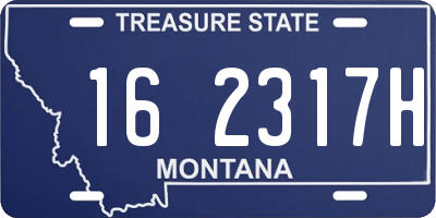 MT license plate 162317H