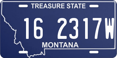 MT license plate 162317W
