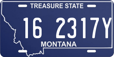 MT license plate 162317Y