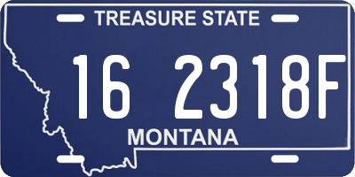 MT license plate 162318F