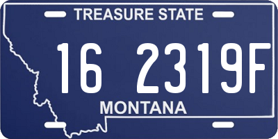 MT license plate 162319F