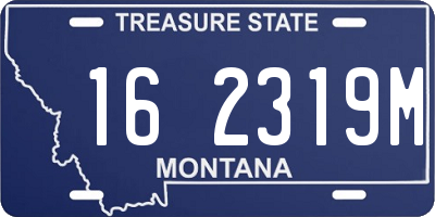 MT license plate 162319M