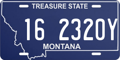 MT license plate 162320Y