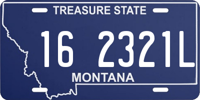MT license plate 162321L