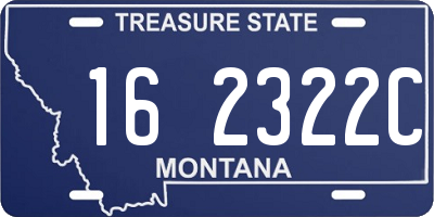 MT license plate 162322C