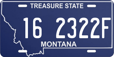 MT license plate 162322F