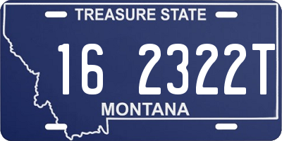 MT license plate 162322T