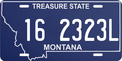 MT license plate 162323L