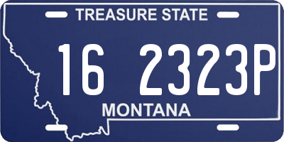MT license plate 162323P