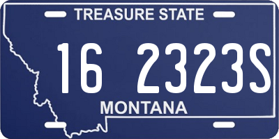 MT license plate 162323S