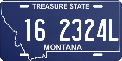 MT license plate 162324L