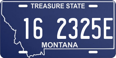 MT license plate 162325E