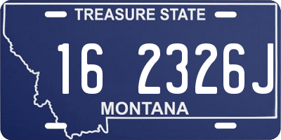 MT license plate 162326J