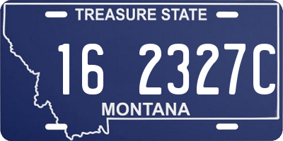 MT license plate 162327C