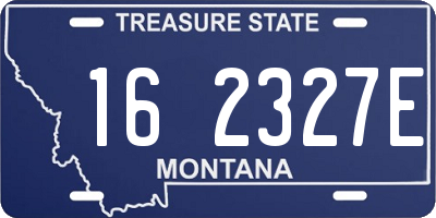 MT license plate 162327E