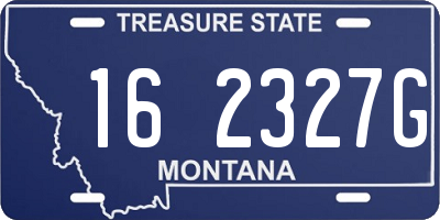 MT license plate 162327G