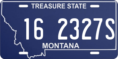 MT license plate 162327S