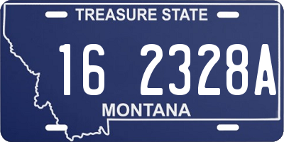MT license plate 162328A