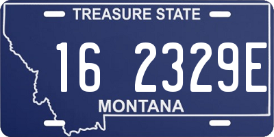 MT license plate 162329E