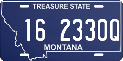 MT license plate 162330Q