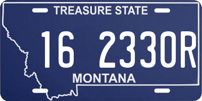 MT license plate 162330R