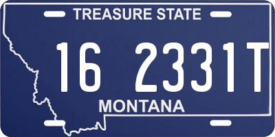 MT license plate 162331T