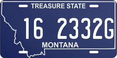 MT license plate 162332G