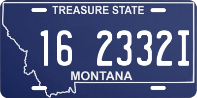 MT license plate 162332I