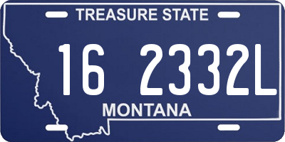 MT license plate 162332L