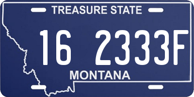 MT license plate 162333F