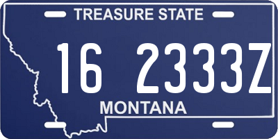 MT license plate 162333Z