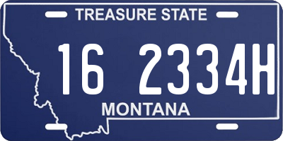 MT license plate 162334H