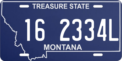 MT license plate 162334L