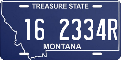 MT license plate 162334R