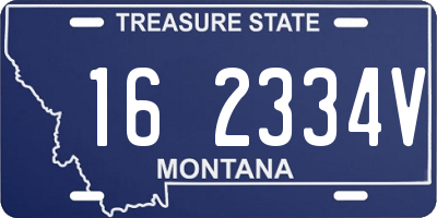 MT license plate 162334V
