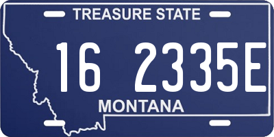 MT license plate 162335E