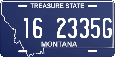 MT license plate 162335G